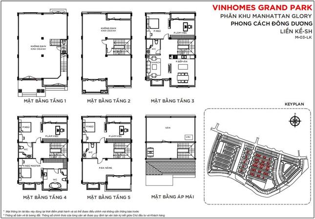 Mặt bằng shophouse Manhattan Glory Vinhomes Grand Park