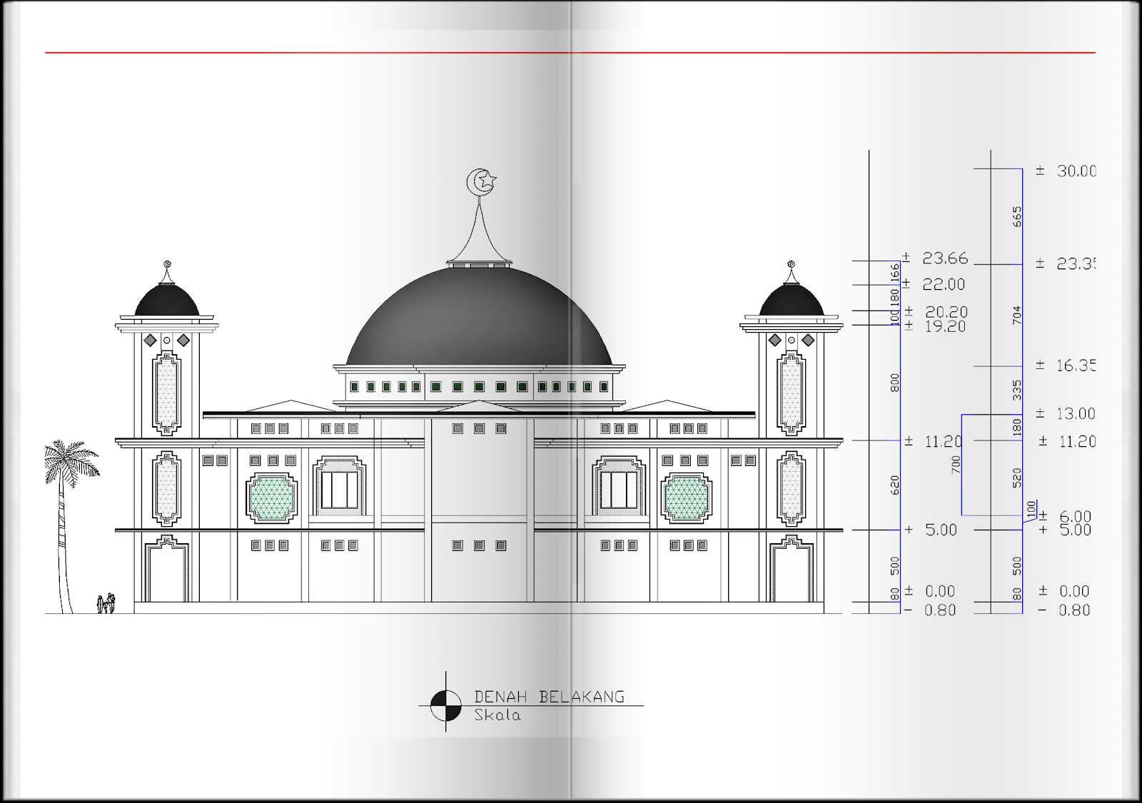  Gambar  Design Masjid  Besar 40 x 40 m 2D Home Design 