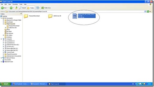 cara flash cross a5