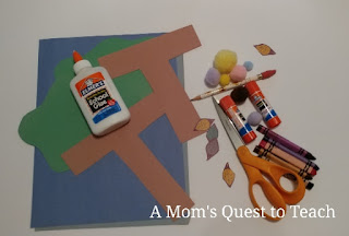 Preschool Crafts - Materials for Letter T Craft