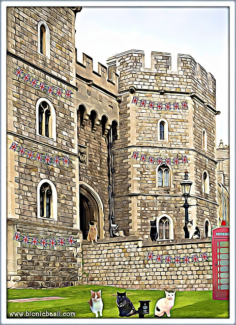 The B Team at Windsor Castle ©BionicBasil® Caturday Art