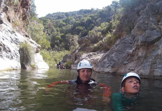 Barranquismo en el Barranco Guadalmina.