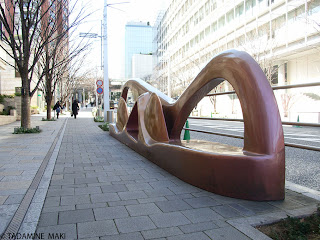 An artistic chair on a street, Tokyo