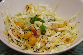 Asian Slaw with Ground Cherries and Chicken