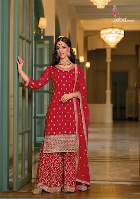 Eba lifestyle avantika Wedding Sharara Suits catalog wholesaler