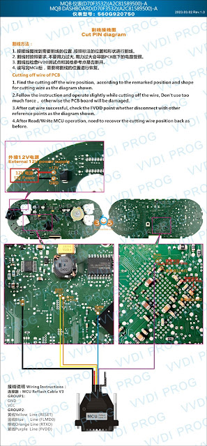 Xhorse VVDI Prog MQB NEC35XX Cluster Pinouts 1