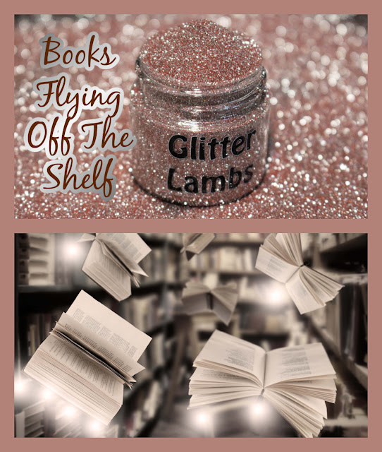 Books Flying Off The Shelf Glitter