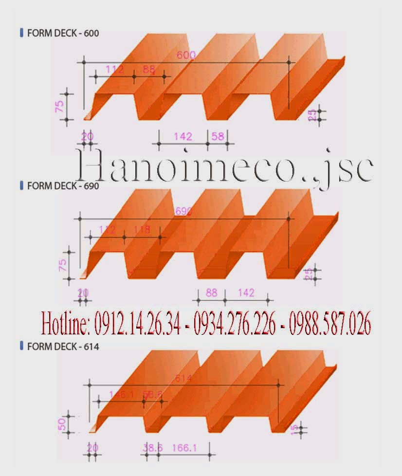 Sàn Deck | tôn Sàn | Sàn Decking | Steel Deck | Tôn đổ Sàn bê tông