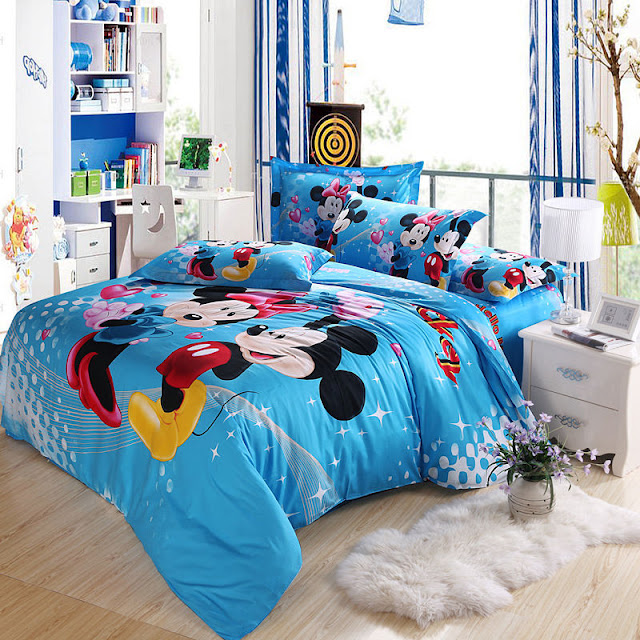 Kamar Tidur Anak Perempuan Minimalis Warna Biru