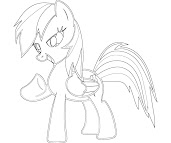 #2 Rainbow Dash Coloring Page