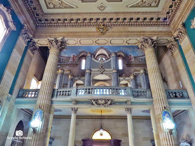 Vista do belíssimo conjunto de Órgão de tubos da Paróquia Nossa Senhora do Carmo - Basílica - Bela Vista - São Paulo