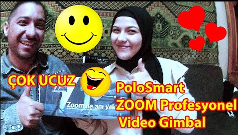 Çok Ucuz Gimbal-PoloSmart ZOOM Profesyonel Video Gimbal-Telefon Video Sallantı Önleyici