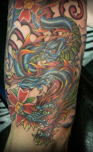 dragon tattoo designs for legs. dragon tattoo designs for legs. Full Color Chinese Dragon