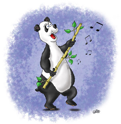 Funny Pics Of Pandas. Funny Cartoon Panda: Rock-in
