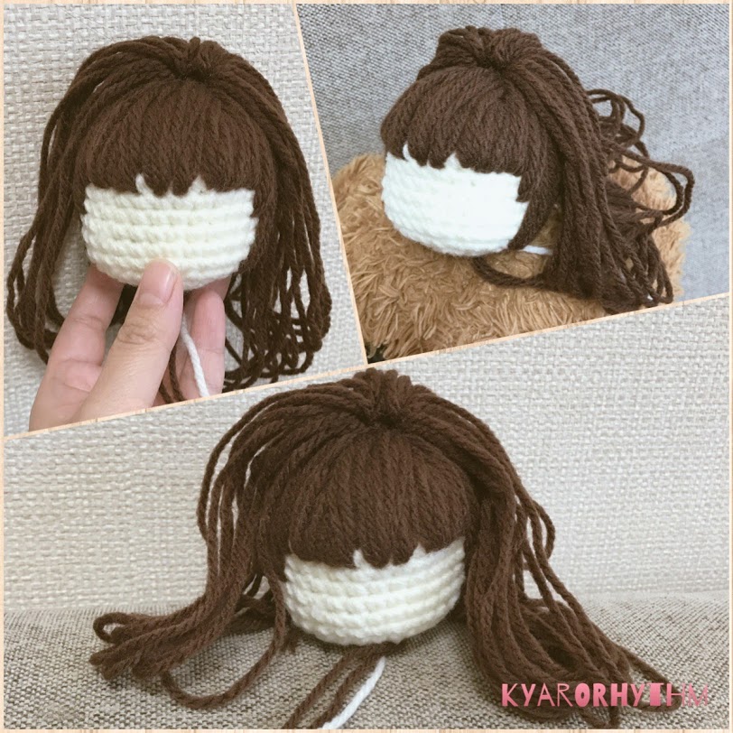人型あみぐるみの作り方 その１顔と髪の毛 きゃろりずむ