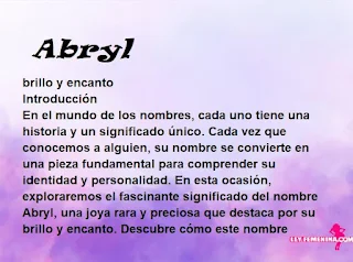 significado del nombre Abryl