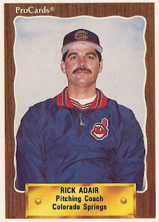 Rick Adair 1990 Colorado Springs Sky Sox card