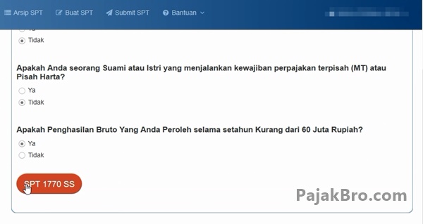 Cara Mengisi SPT Tahunan 1770SS DJP Online 2020