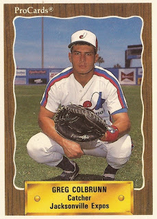 Greg Colbrunn 1990 Jacksonville Expos card