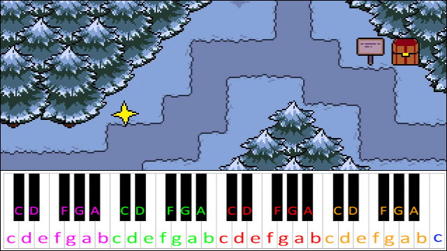 Snowy (Undertale) Piano / Keyboard Easy Letter Notes for Beginners