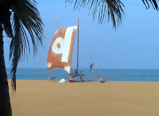 Fishing Boat Negombo Beach Sri Lanka