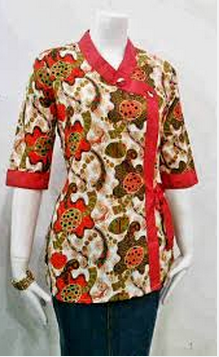 Baju Kerja Batik Blus Modern