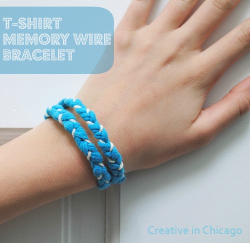 t shirt memory wire bracelet