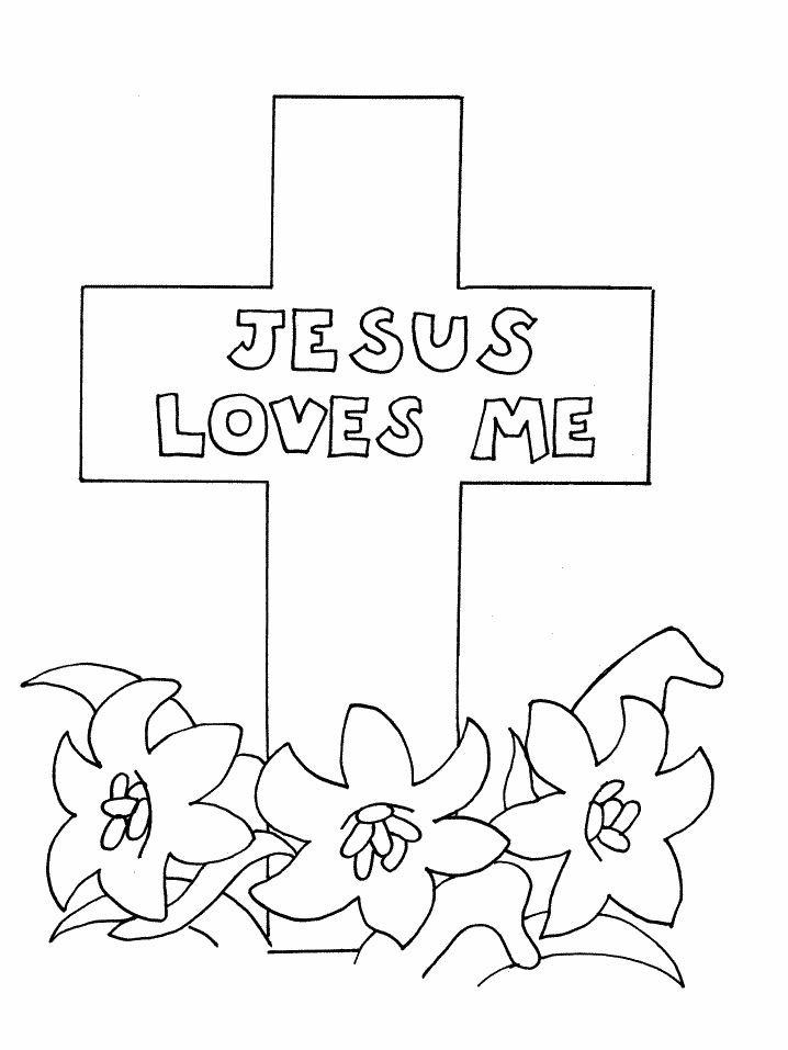 Jesus Loves Me Coloring Page Jesus Christ Crucifixion Coloring Page for kids