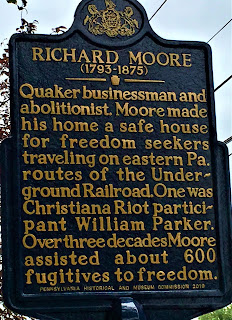 Quaker businessman and abolitionist. Moore made his home a safe house for freedom seekers traveling on eastern Pa. routes of the Underground Railroad. One was Christiana Riot participant William Parker. Over three decades Moore assisted about 600 fugitives to freedom.