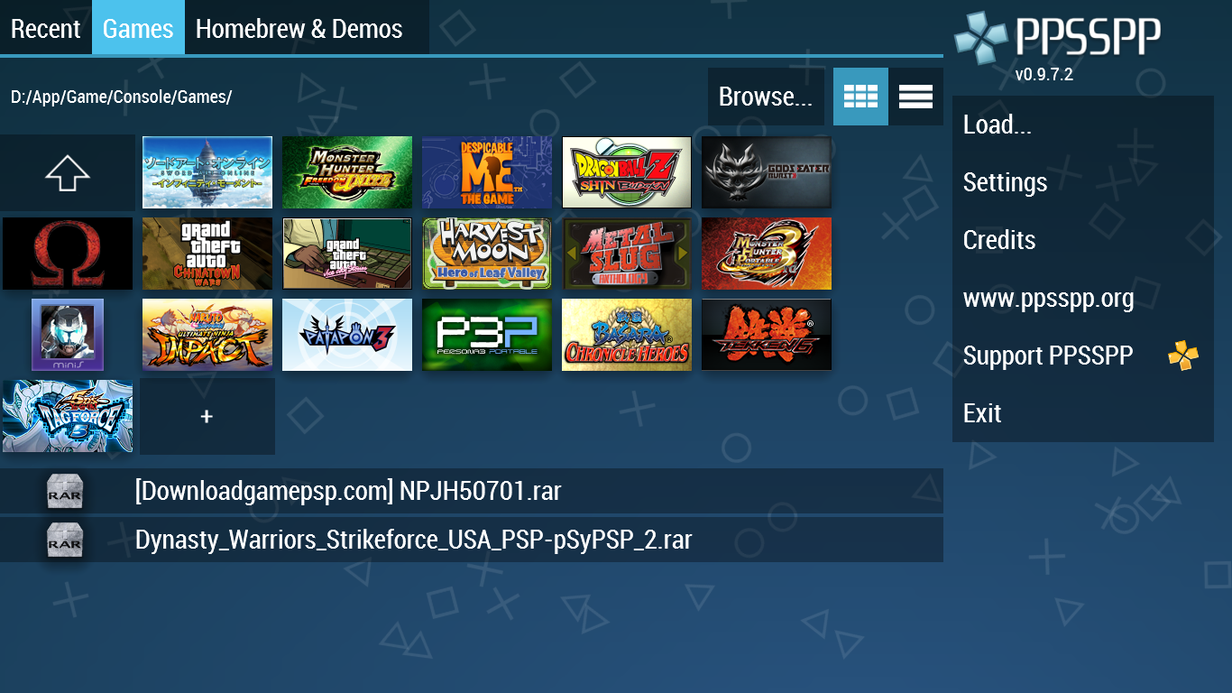 PPSSPP, Emulator PSP untuk Android dan Windows ~ sakuretsuu