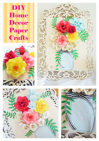 home decor wall art. DIY paper flower wall art