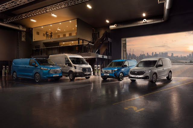 Ford Pro ofrece ahora versiones electrificadas de todas las furgonetas de la familia Transit