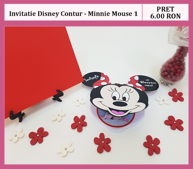 invitatii botez contur Minnie 1