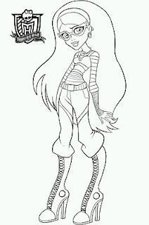 Monster High, Dibujos de Ghoulia para Pintar 