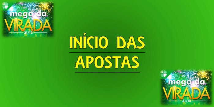 Início das apostas para a Mega da virada 2023