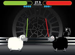 sheep, star wars, light sabers,