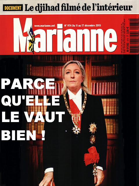 marine_le_pen_marianne_magazine_hebdomadaire_france_front_national_contrefaçon_ président_média_sondage_photoshop_photofiltre_presse_audiovisuel_présidentielle_élection_wagner_karajan_jessye_norman