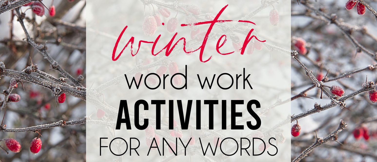 Winter Spelling and Word Work activities to practice any words for Kindergarten, First Grade, Second Grade, and Third Grade
