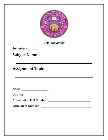 DU SOL Assignment Front Page Download Free