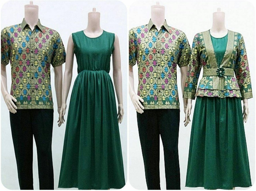 10 Model Baju  Batik  Couple  Gamis Elegan Terbaru 2022