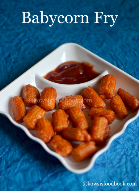 Baby Corn Fry Recipe with Step by Step Pictures