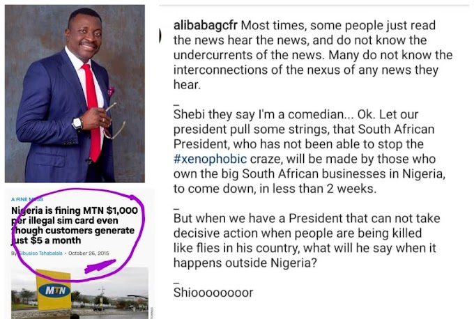 When we have a President who can't take decisive action when people are killed like flies in his country, what will he say when it happens outside Nigeria?- Alibaba