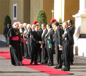 nicolas sarkozy, vatican, rome, rome en images, italie