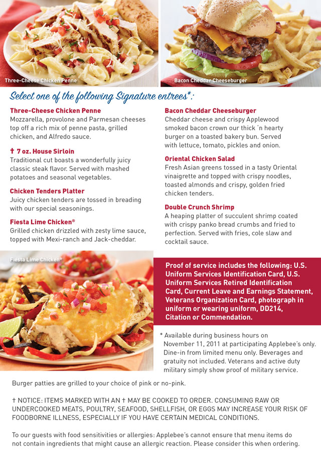 Mommy's Coupon Fairy: Free Signature Entree at Applebee's ...