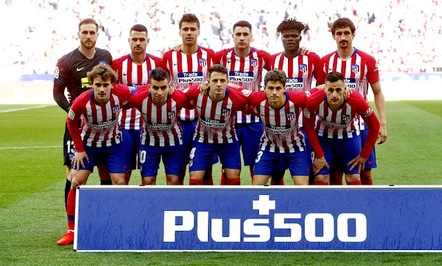 CLUB ATLÉTICO DE MADRID. Temporada 2018-19. Jan Oblak, Vitolo, Rodri, José María Giménez, Thomas, Stefan Savić. Antoine Griezmann, Ángel Correa, Santiago Arias, Andrés Solano, Nikola Kalinić. CLUB ATLÉTICO DE MADRID 1 🆚 CLUB DEPORTIVO LEGANÉS 0 Sábado 09/03/2019, 16:15 horas. Campeonato de Liga de 1ª División, jornada 27. Madrid, estadio Wanda-Metropolitano: 58.321 espectadores. GOLES: ⚽1-0: 50’, Saúl Ñíguez.