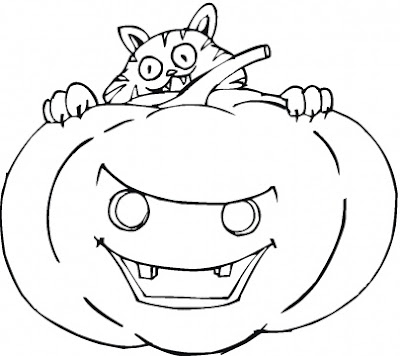 Pumpkin Face Coloring Pages 