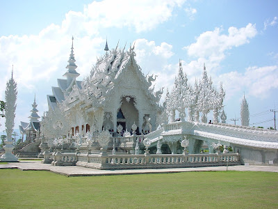 Beautiful Amazing White Temple of Thailand