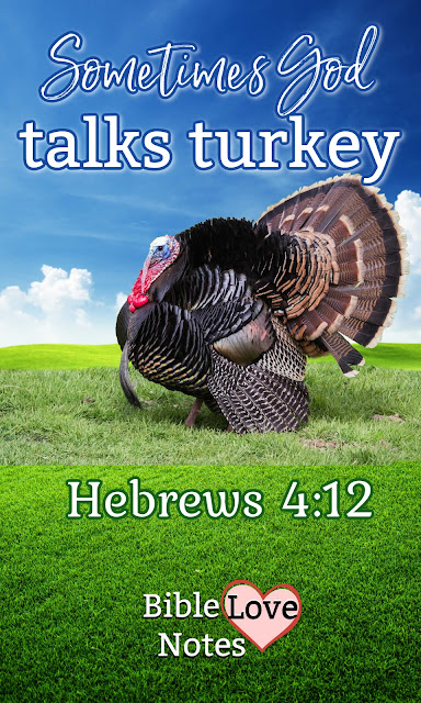 What it means to "talk turkey" and why God sometimes does and sometimes doesn't.