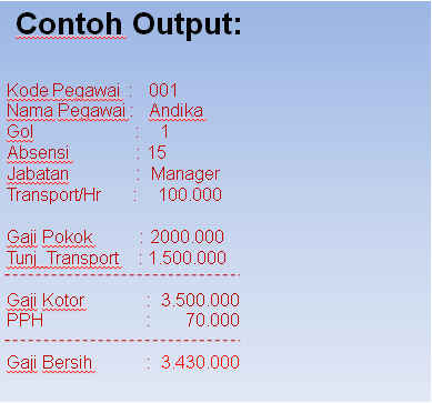 [Tugas Kuliah] Program Laporan Gaji Pegawai Dengan JAVA 