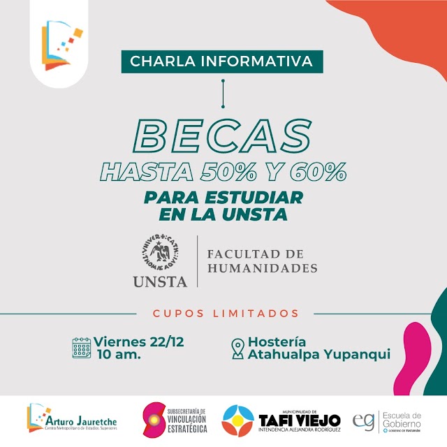 CHARLA INFORMATIVA: PARA BECAS DE LA UNSTA